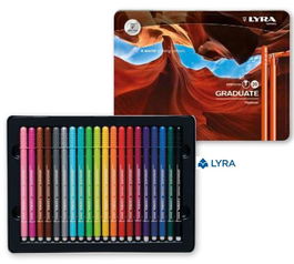 Rotulador Lyra Graduate Fineliner Estuche Metal De 20 (Set de 4)