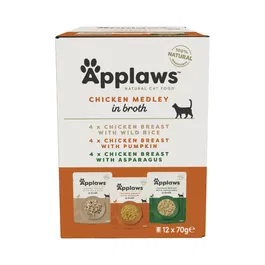 Applaws Multipack Sobres Caldo Pollo para Gatos Variedad 12x70 gr