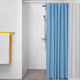 Exma Cortina de Baño Basic Azul Impermeable 180 x 180 cm