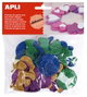 Apli B.52 Formas Adhesivas de Goma EVA con Purpurina