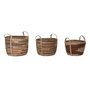 DKD Home Decor Set de 3 Cestas de Seagrass 38x38x41 cm Natural