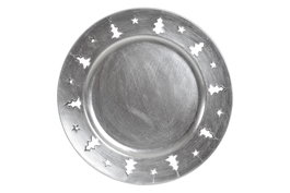 DKD Home Decor Centro de Mesa Árboles Plateado 33x33x2 cm
