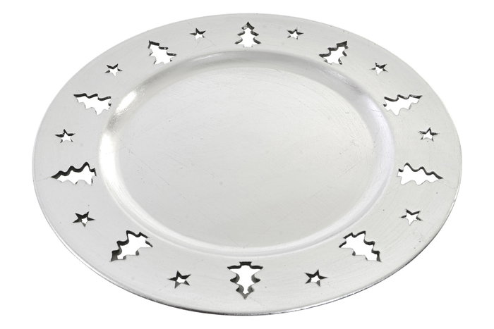 DKD Home Decor Centro de Mesa Árboles Plateado 33x33x2 cm