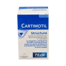 PILEJE Cartimotil Estructura 60 Comp. Condroitina MSM Manganeso Suplemento para Tejidos Conjuntivos y Cartílago