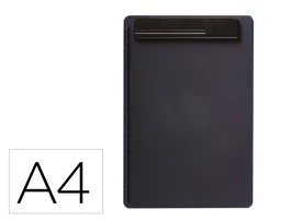 Maul Portanotas DIN A4 Plástico Reciclado con Pinza, Negro
