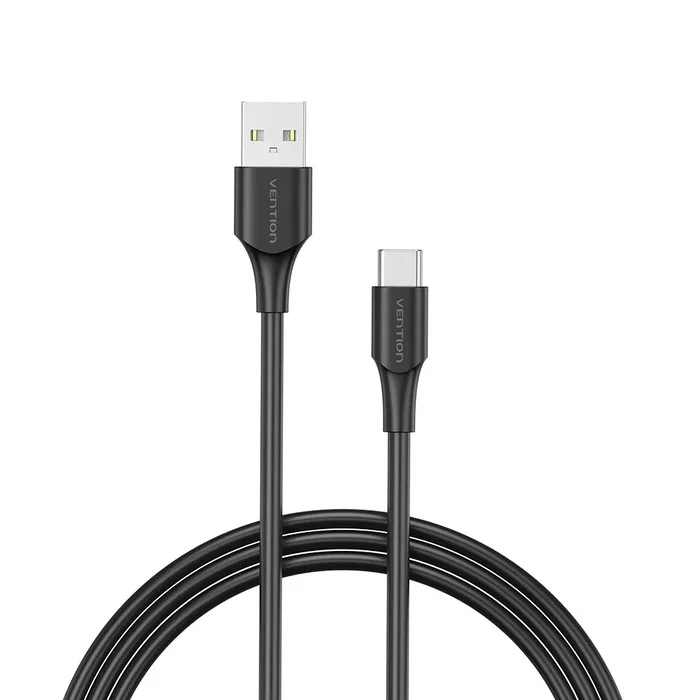 Vention Cable USB 2.0 CTHBF USB-A Macho a USB-C Macho, 1 Metro Negro, Carga Rápida 3A, 480 Mbit/s