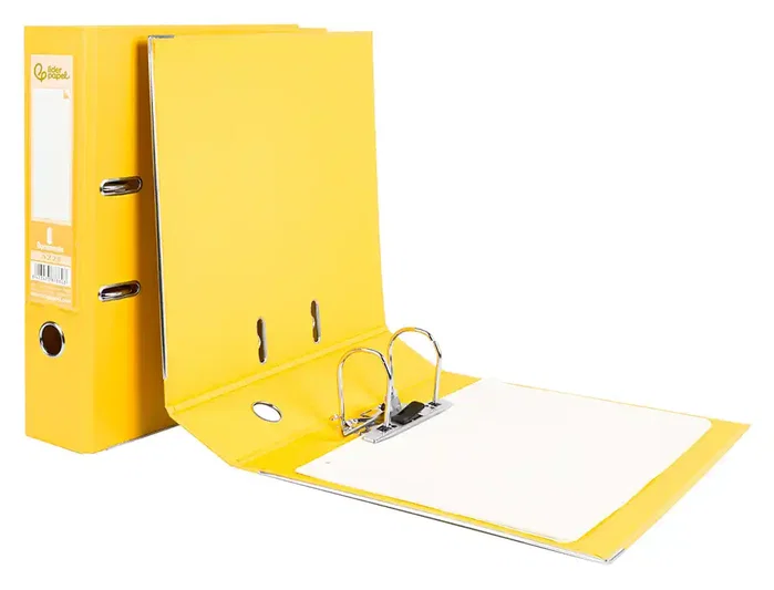 Liderpapel Archivador de Palanca A4 Amarillo 75mm