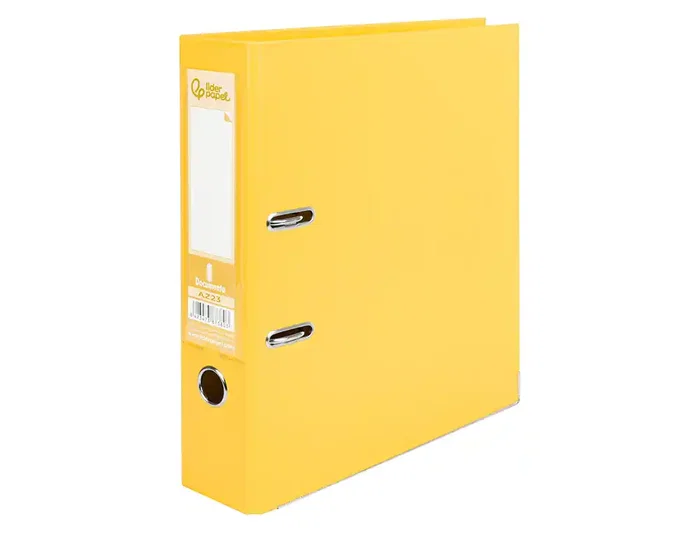 Liderpapel Archivador de Palanca A4 Amarillo 75mm