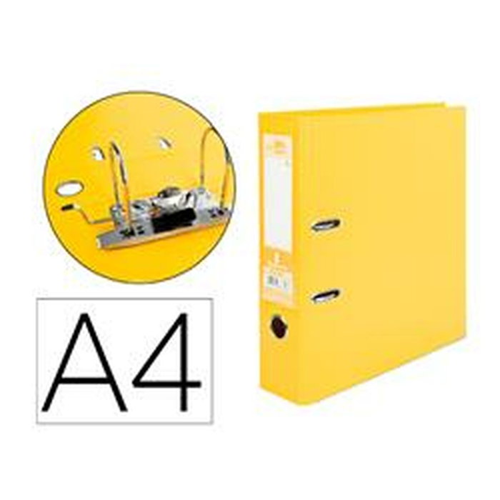 Liderpapel Archivador de Palanca A4 Amarillo 75mm