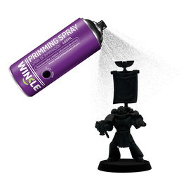 Winkle Spray Imprimación Negro 400 ml para Impresión 3D - Acabado Mate, Preparación de Superficies para Miniaturas, Modelismo y Cosplay