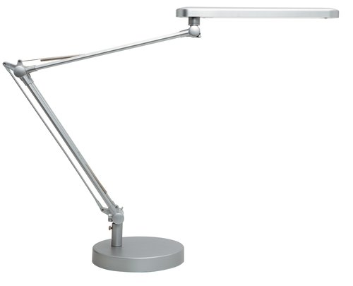 Unilux Lámpara de escritorio LED 7W 665lm cabezal giro 360ºbrazo articulado 3 posiciones gris metalizado Unilux Lámpara de escritorio LED 7W 665lm cabezal giro 360ºbrazo articulado 3 posiciones gris metalizado