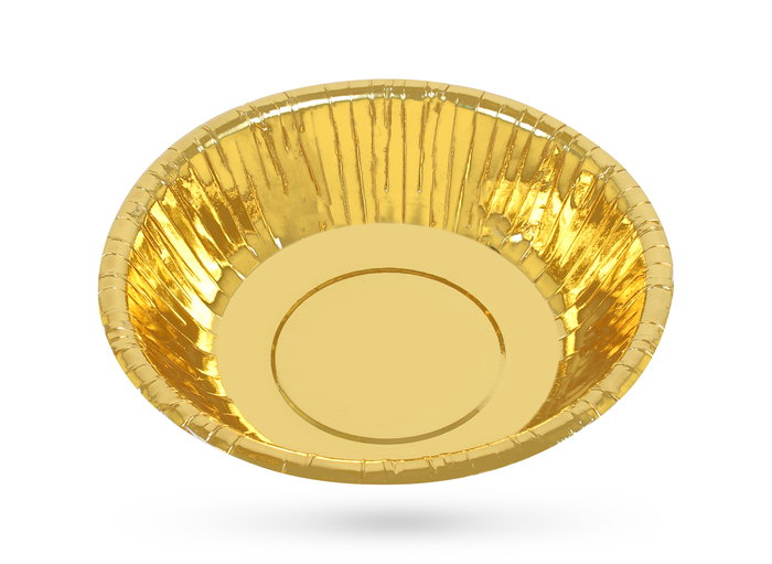 Algon Set de 6 Vasos de Cartón Oro 450 cc (18 x 4 x 18 cm) (18 Unidades)