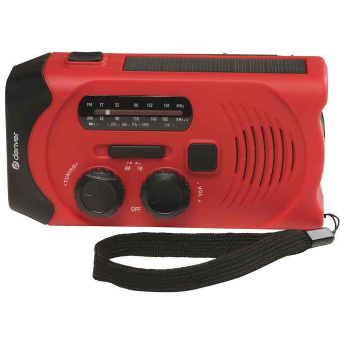 Denver SCR-2010 Radio de emergencia Ion de litio 2000 mAh Rojo