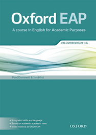 OXFORD UNIVERSITY PRESS, Oxford Grammar for EAP Pre-Int. (ST+DVD) - Oxford Eap P-Int Sb & Dvd-Rom Pack