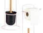 Berilo Portarrollo Metal con Escobilla Bambú Rosa 17x57x16.5 cm (Set de 6)