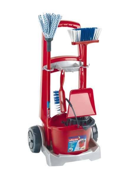 Klein Carrito de limpieza Vileda con accesorios
