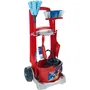 Klein Carro de Limpieza Vileda para el Hogar con Accesorios: Trapeador, Escoba, Recogedor, Cepillo y Balde con Escurridor, para Niños a Partir de 3 Años