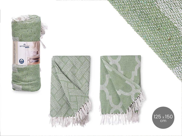 Giftdecor Multiuso Jacquard Verde 125 x 150 cm Giftdecor Multiuso Jacquard Verde 125 x 150 cm