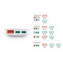 Hama Cargador Mini 65W 2x USB-C + 1x USB-A Blanco Plegable