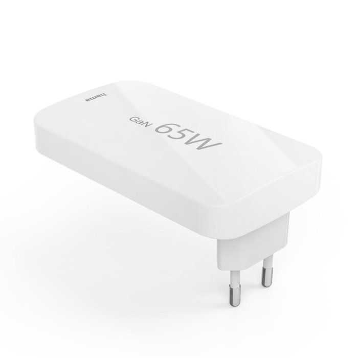 Hama Cargador Mini 65W 2x USB-C + 1x USB-A Blanco Plegable