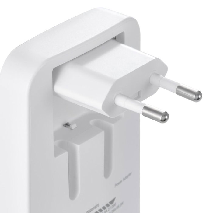 Hama Cargador Mini 65W 2x USB-C + 1x USB-A Blanco Plegable