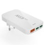 Hama Cargador Mini 65W 2x USB-C + 1x USB-A Blanco Plegable