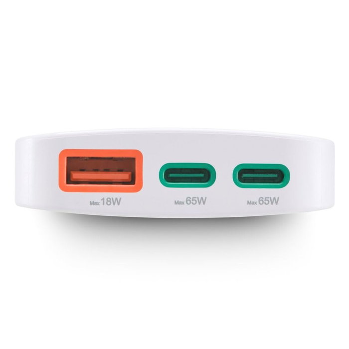 Hama Cargador Mini 65W 2x USB-C + 1x USB-A Blanco Plegable