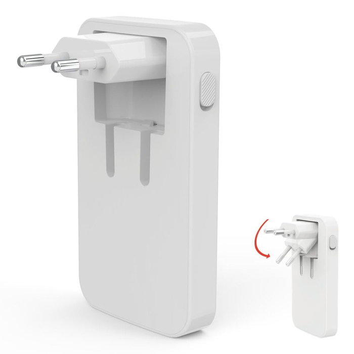 Hama Cargador Mini 65W 2x USB-C + 1x USB-A Blanco Plegable