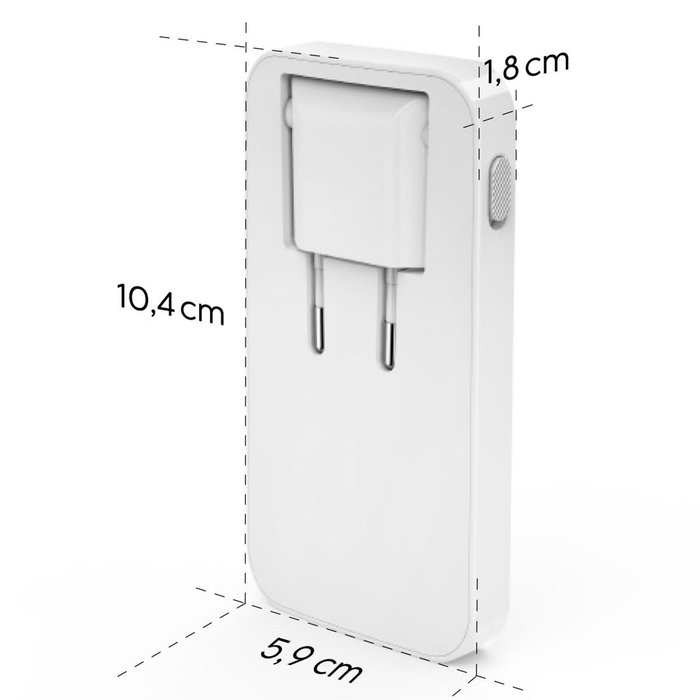Hama Cargador Mini 65W 2x USB-C + 1x USB-A Blanco Plegable