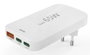 Hama Cargador Mini 65W 2x USB-C + 1x USB-A Blanco Plegable