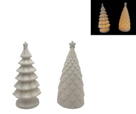 DKD Home Decor Decoración Luminosa de Porcelana Blanca 9x9x20 cm