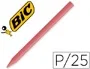 Plastidecor Lápices Unicolor Rosa-11 Caja con 25 Lápices de Cera Escolares Borrables y Afilables
