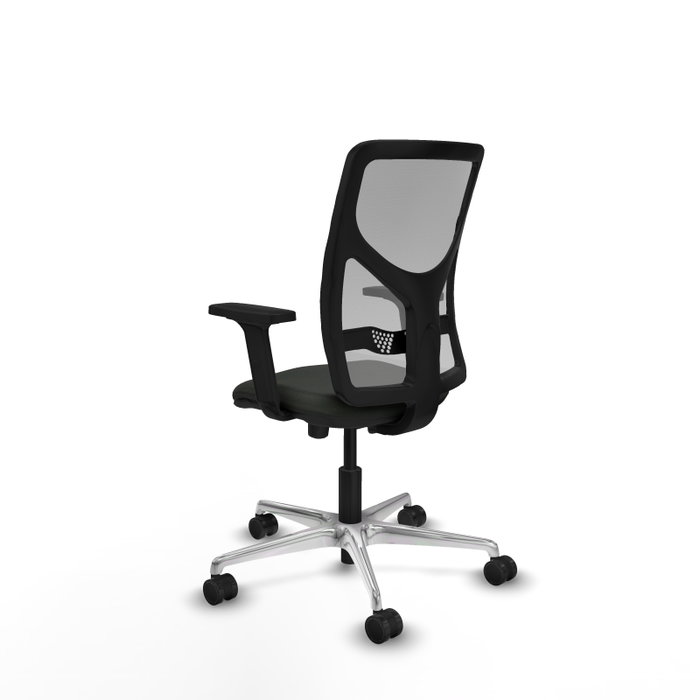 PIQUERAS Y CRESPO Silla de oficina Motilla con mecanismo Sincro/Traslack, Negro y Gris