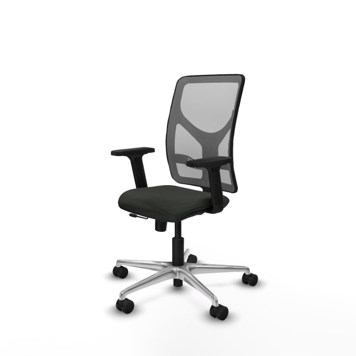 PIQUERAS Y CRESPO Silla de oficina Motilla con mecanismo Sincro/Traslack, Negro y Gris