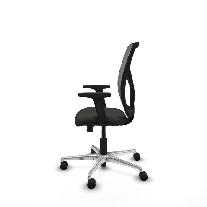 PIQUERAS Y CRESPO Silla de oficina Motilla con mecanismo Sincro/Traslack, Negro y Gris