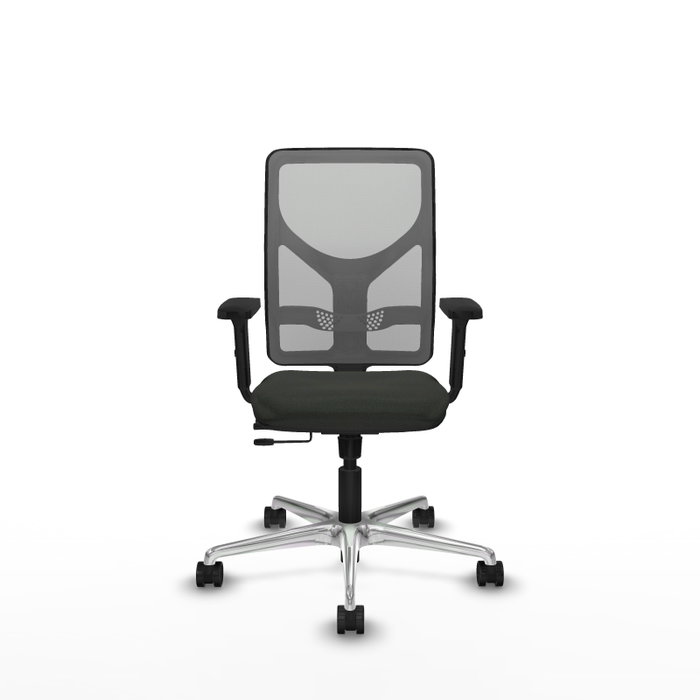PIQUERAS Y CRESPO Silla de oficina Motilla con mecanismo Sincro/Traslack, Negro y Gris