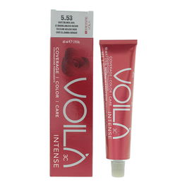 Voila 3C Intense, Tinte permanente para el cabello, 5.53 Light Mahogany Golden Brown, 60 ml