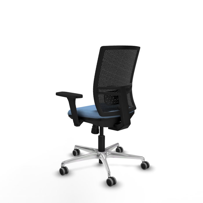 PIQUERAS Y CRESPO Silla de oficina Yunquera Azul cielo y Negro con mecanismo Sincro