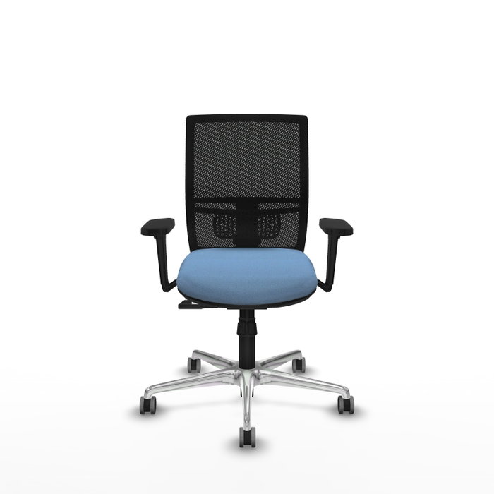PIQUERAS Y CRESPO Silla de oficina Yunquera Azul cielo y Negro con mecanismo Sincro