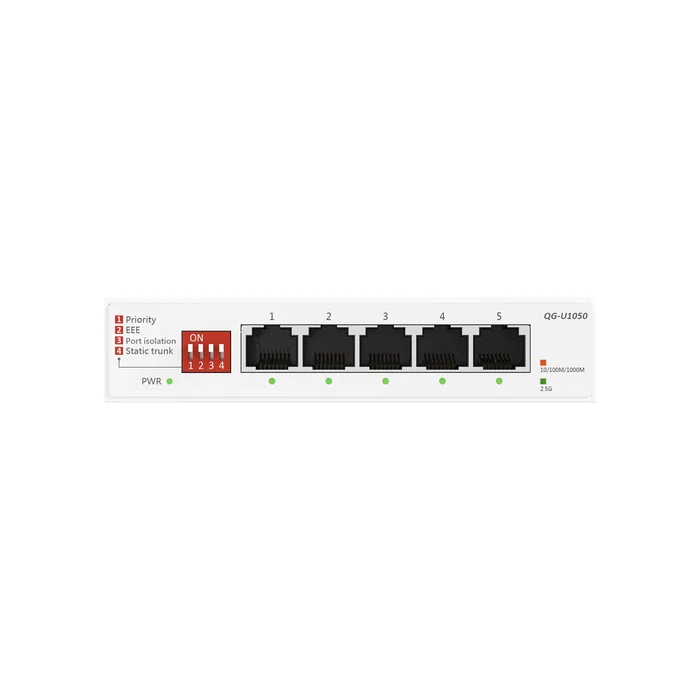 ASUS QG-U1050 Switch de Escritorio No Administrado 2.5G Ethernet de 5 Puertos (100/1000/2500) - Color Blanco