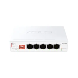 ASUS QG-U1050 Switch de Escritorio No Administrado 2.5G Ethernet de 5 Puertos (100/1000/2500) - Color Blanco
