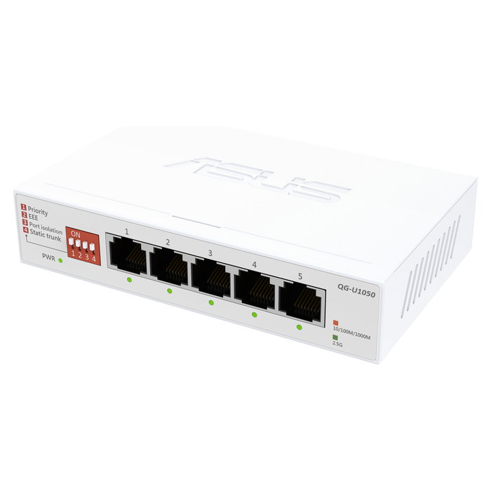 ASUS QG-U1050 Switch No Administrado 5 Puertos 2.5G Ethernet Blanco ASUS QG-U1050 Switch No Administrado 5 Puertos 2.5G Ethernet Blanco
