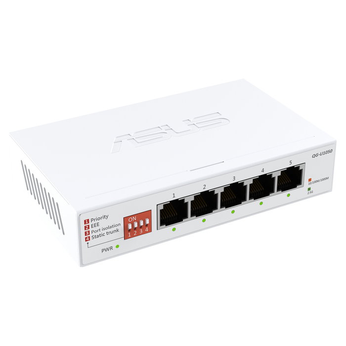 ASUS QG-U1050 Switch No Administrado 5 Puertos 2.5G Ethernet Blanco ASUS QG-U1050 Switch No Administrado 5 Puertos 2.5G Ethernet Blanco