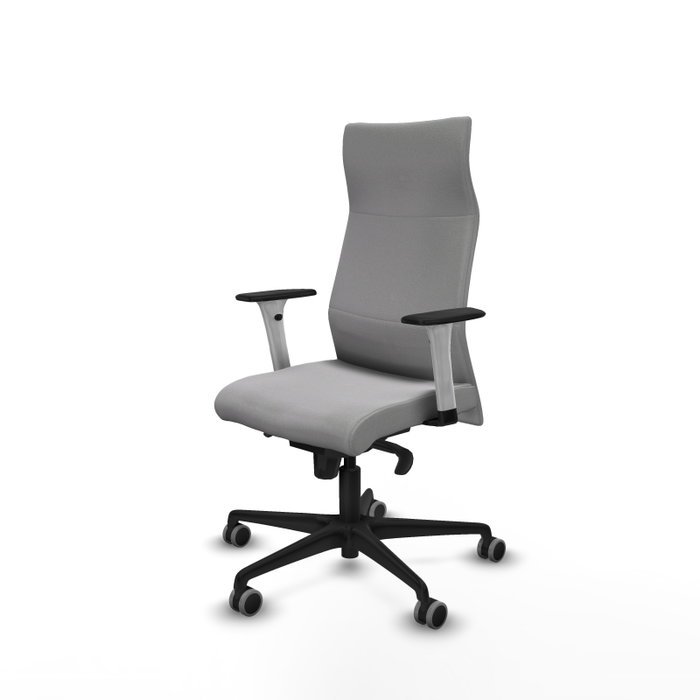 Sillón Albacete con mecanismo Sincro tapizada con Tela color Gris claro. Equipado con Base nailon negra, Brazos 1D y Ruedas 65 mm parqué Sillón Albacete con mecanismo Sincro tapizada con Tela color Gris claro. Equipado con Base nailon negra, Brazos 1D y Ruedas 65 mm parqué