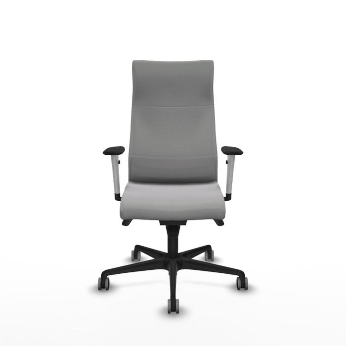 Sillón Albacete con mecanismo Sincro tapizada con Tela color Gris claro. Equipado con Base nailon negra, Brazos 1D y Ruedas 65 mm parqué Sillón Albacete con mecanismo Sincro tapizada con Tela color Gris claro. Equipado con Base nailon negra, Brazos 1D y Ruedas 65 mm parqué