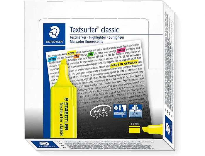 Staedtler Textsurfer Classic Marcador Fluorescente Amarillo (Set de 10)