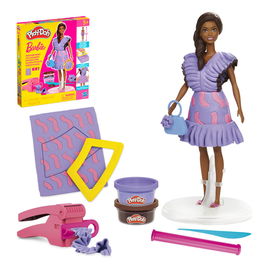 HASBRO Volantes de Modista Barbie Play-Doh +5 Años Manualidades con Plastilina para Crear Ropa y Accesorios