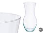 Giftdecor Jarron Cristal Abombado Transparente 37 cm (Alto 36.5 cm, Ancho 17 cm) (Set de 4)