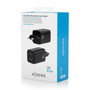 Aisens Cargador GaN 65W con 2x USB-C PD3.0 y QC4.0, Negro