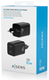 Aisens Cargador GaN 65W con 2x USB-C PD3.0 y QC4.0, Negro